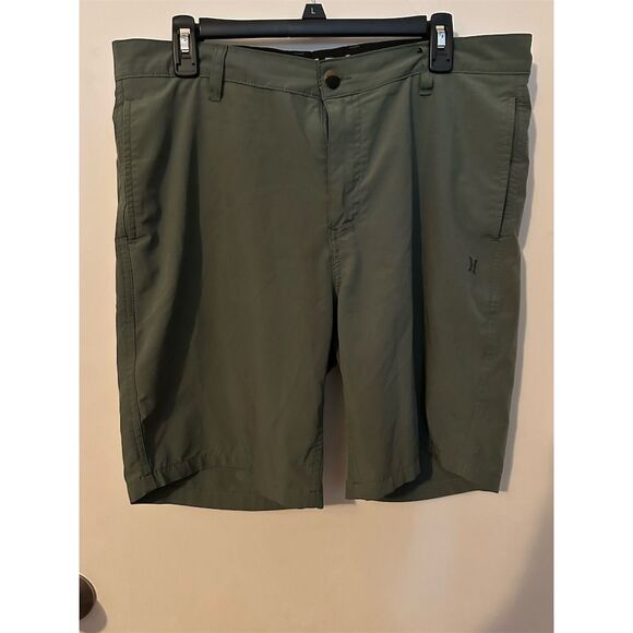 Hurley Other - Hurley Men's Chino Shorts Size 34 Olive Green Casual Flat Front